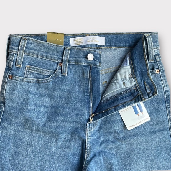 Signature Levi Strauss Gold Heritage High Rise Straight Mom Jeans 6/W28 Stretch - Picture 5 of 11